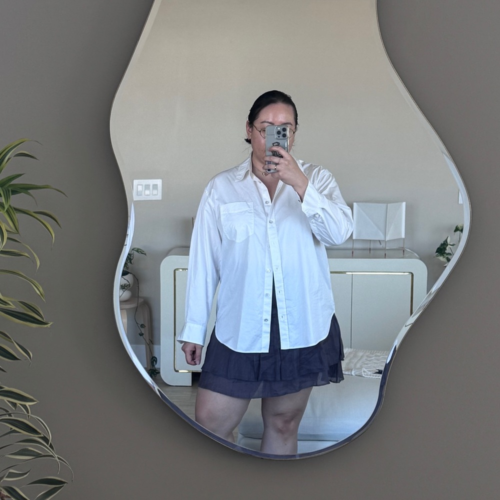 BRAND NEW &OTHER STORIES Cotton Poplin Button Down Shirt